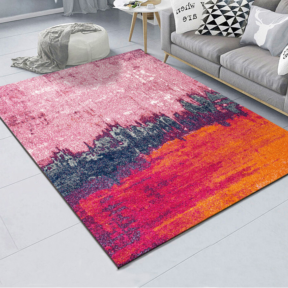 Sunset Abstract Bedroom Bedside Blanket Super Soft Carpet Machine Washable