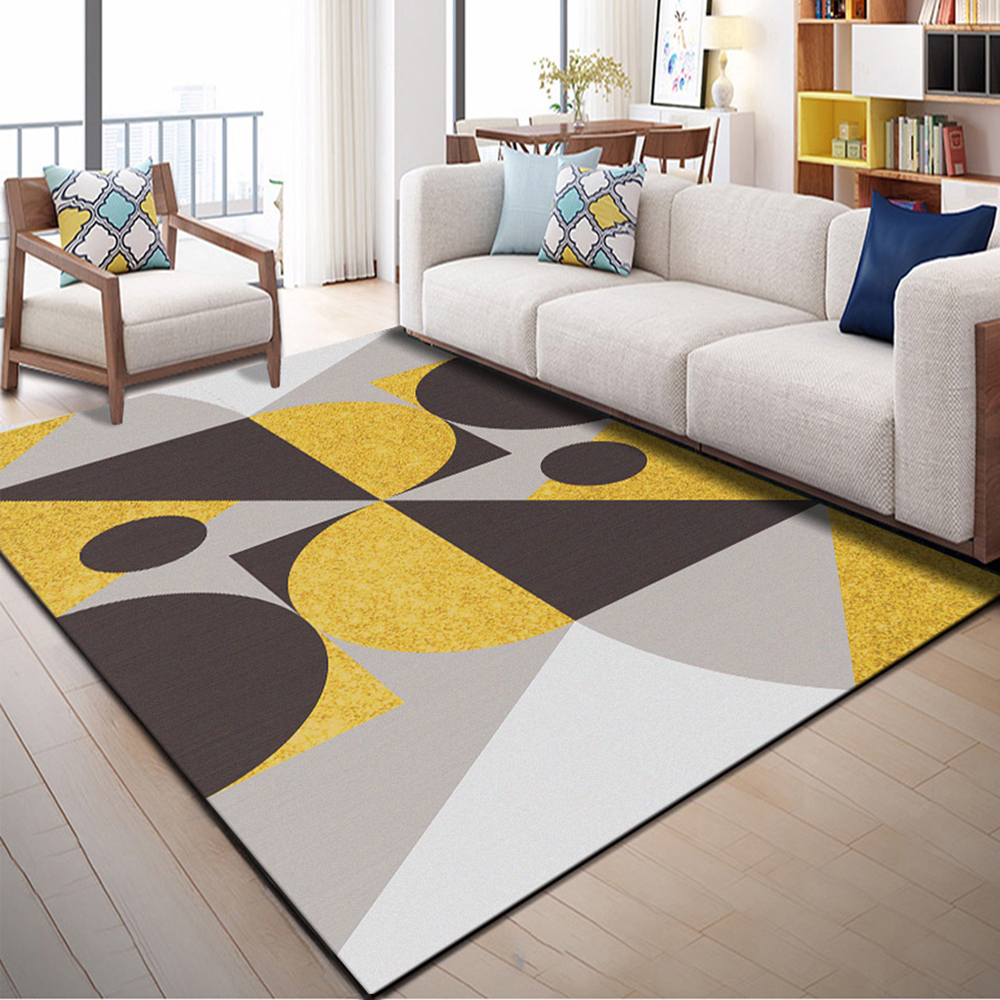 Semicircle Three-Pattern Bedroom Carpet Machine Washable