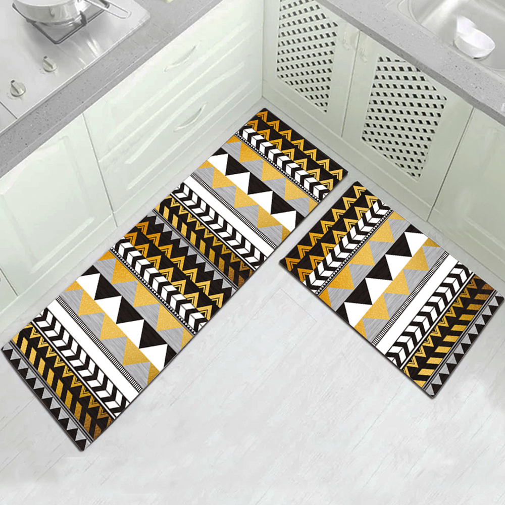 Triangle Pattern Patchwork Kitchen Bedroom Super Soft Carpet Machine Washable