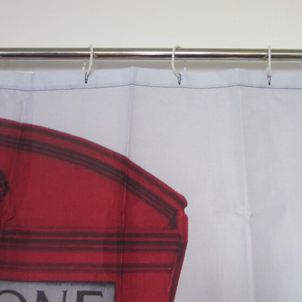 Creative London Big Ben Pattern Shower Curtain Polyester Waterproof Bath Decor