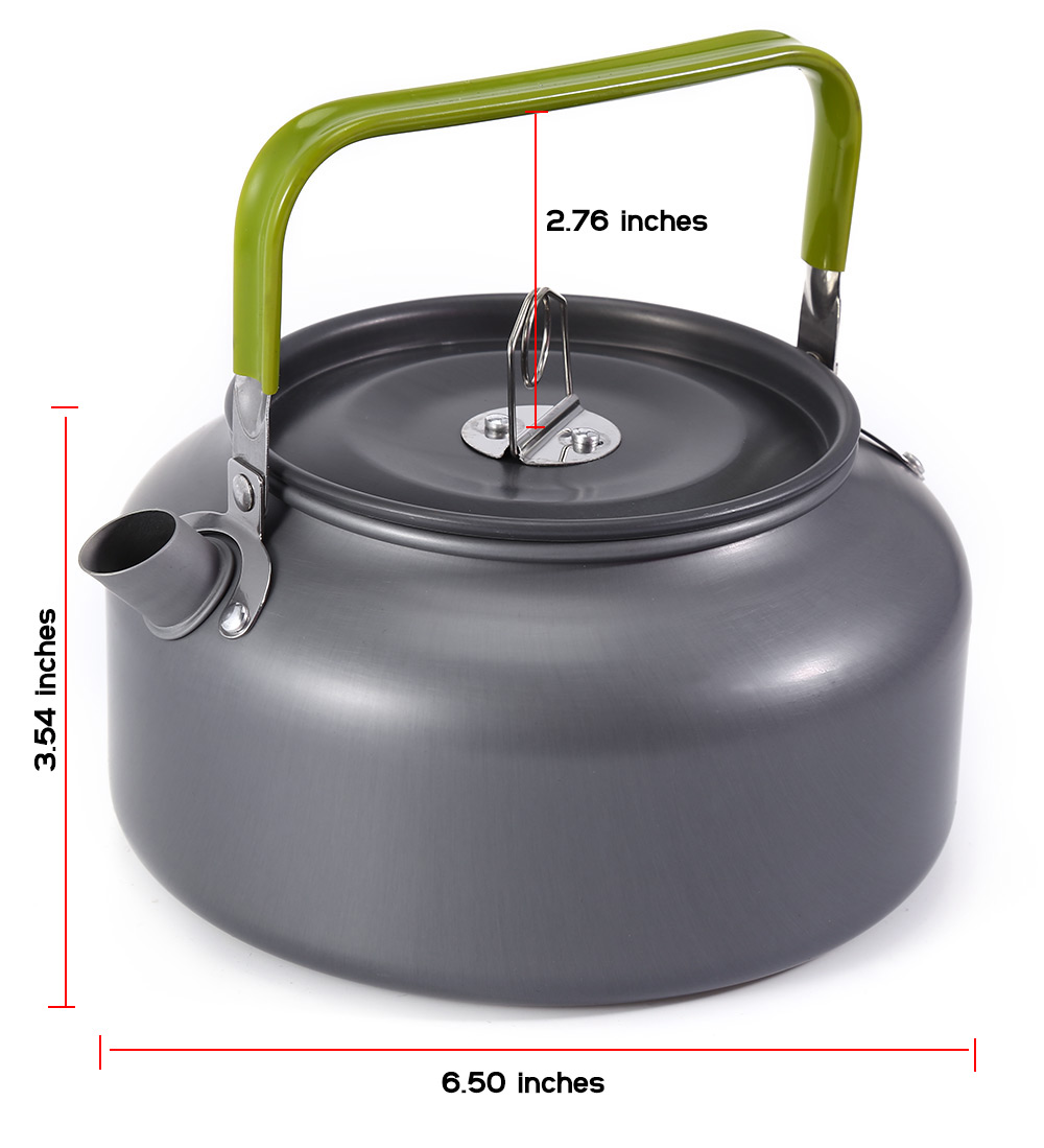 Aluminum 1.2L Portable Coffee Pot Water Kettle Teapot with Mesh Bag