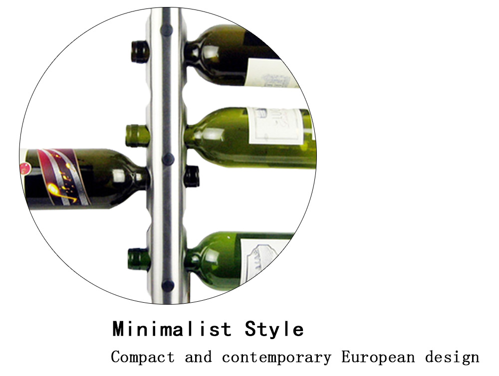 Creative Wine Rack Holder 8 Holes Home Bar Wall Vertical Wine Bottle Stand