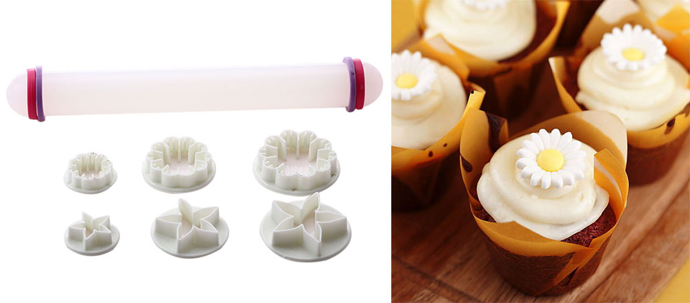 14 Sets Flower Fondant Cake Decorating Kit Cookie Mold Icing Plunger Cutter Tools