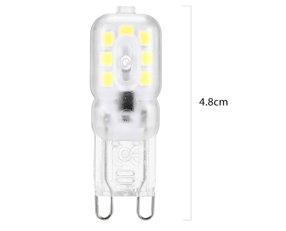 Lightme 10PCS AC 220V 2W G9 SMD 2835 LED Lamp Bulb Spotlight with 14 LEDs