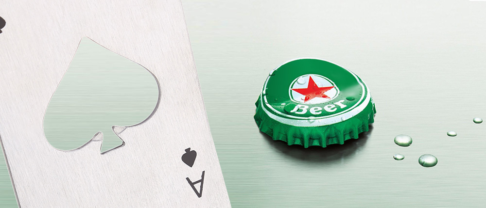Creative Spades Ace Shape Bottle Opener Stainless Steel Poker Card Elegant Gift
