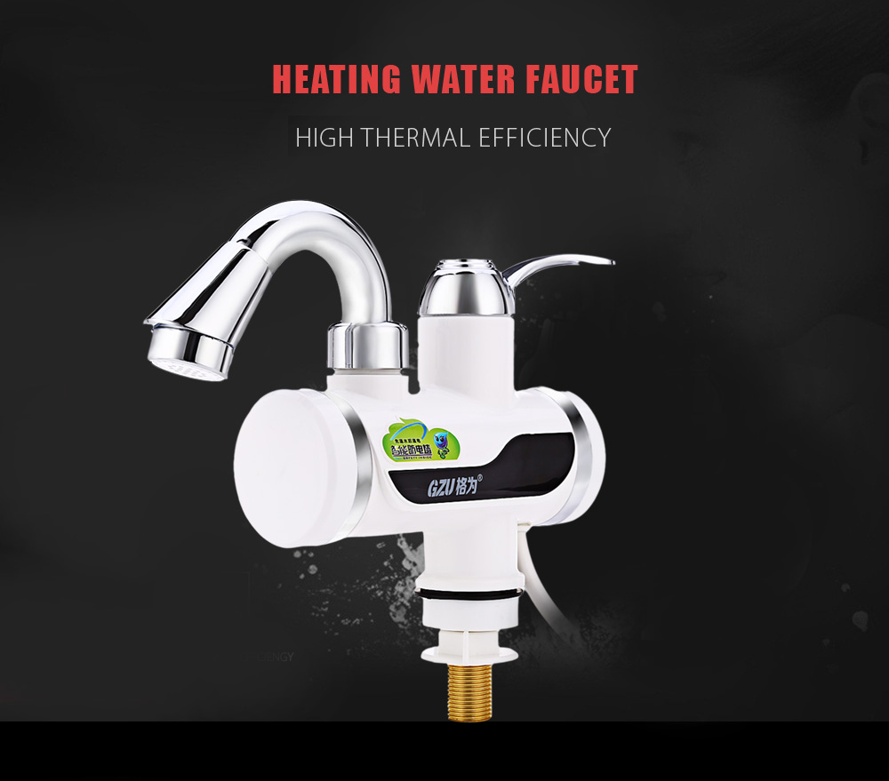 GZU ZM - D4 Instant Electric Water Heater Kitchen Bathroom LCD Temperature Display Heating Faucet with Shower Head
