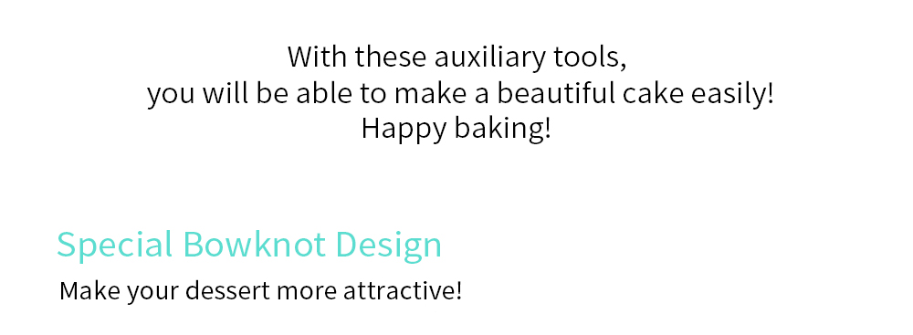 3pcs DIY Cake Bowknot Pattern Baking Tool Decorating Molds