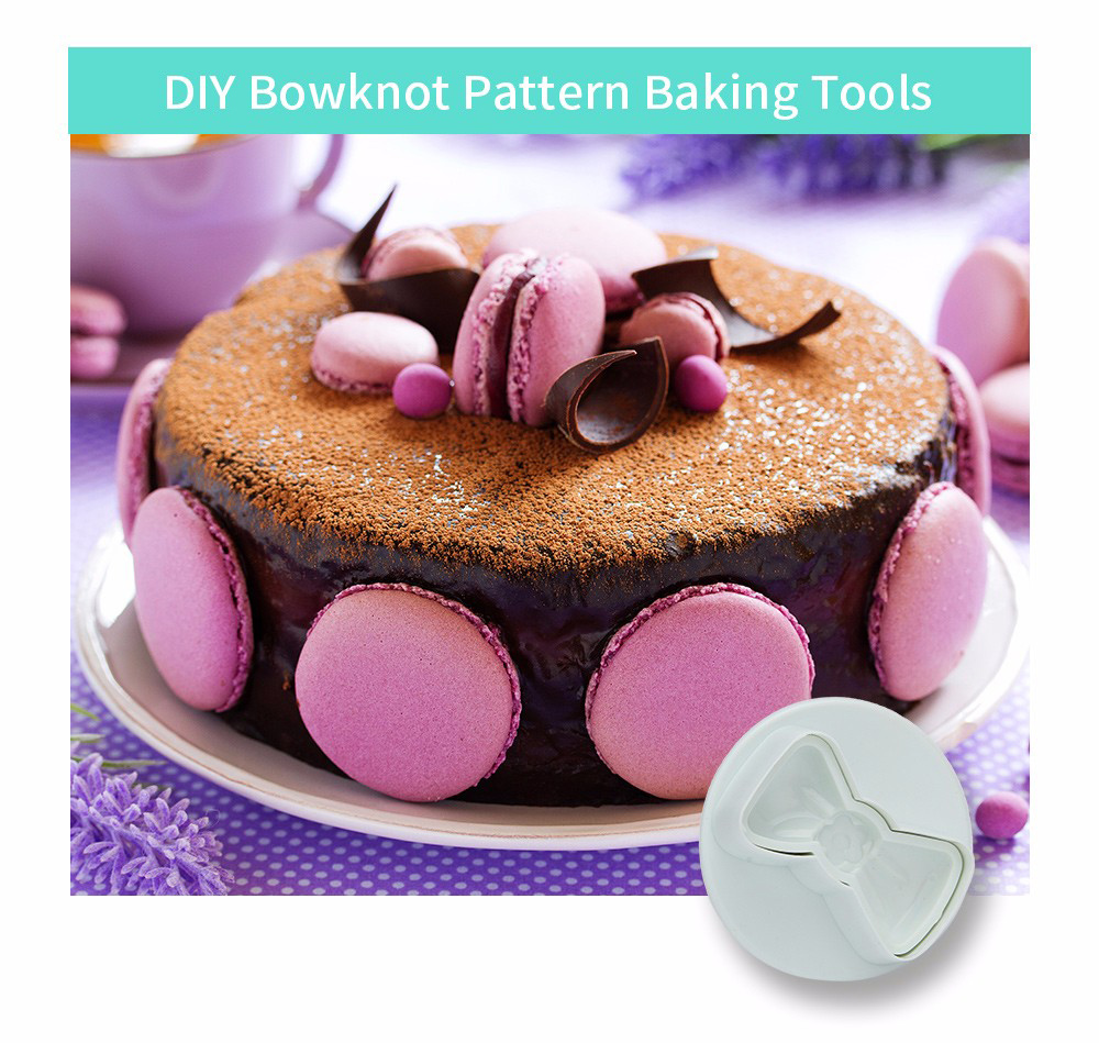 3pcs DIY Cake Bowknot Pattern Baking Tool Decorating Molds