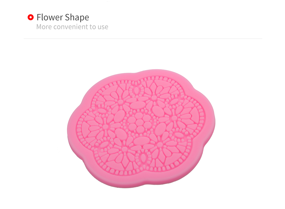 3D Lace Flower Silicone Fondant Cake Decoration Mold
