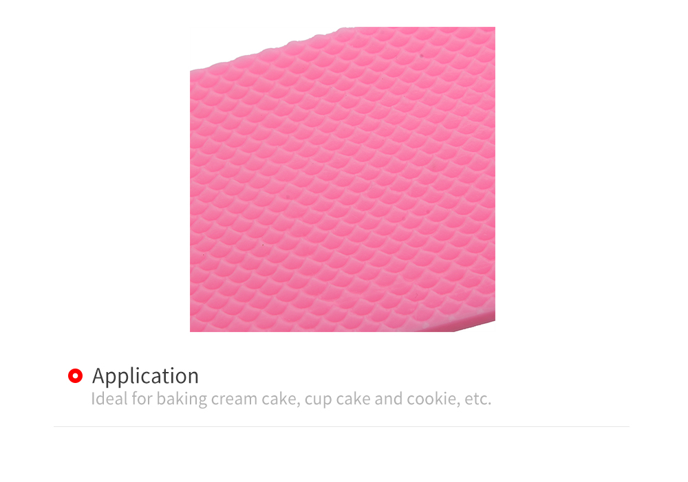 DIY Fish Scale Pattern Cake Fondant Baking Kit Decorating Tool
