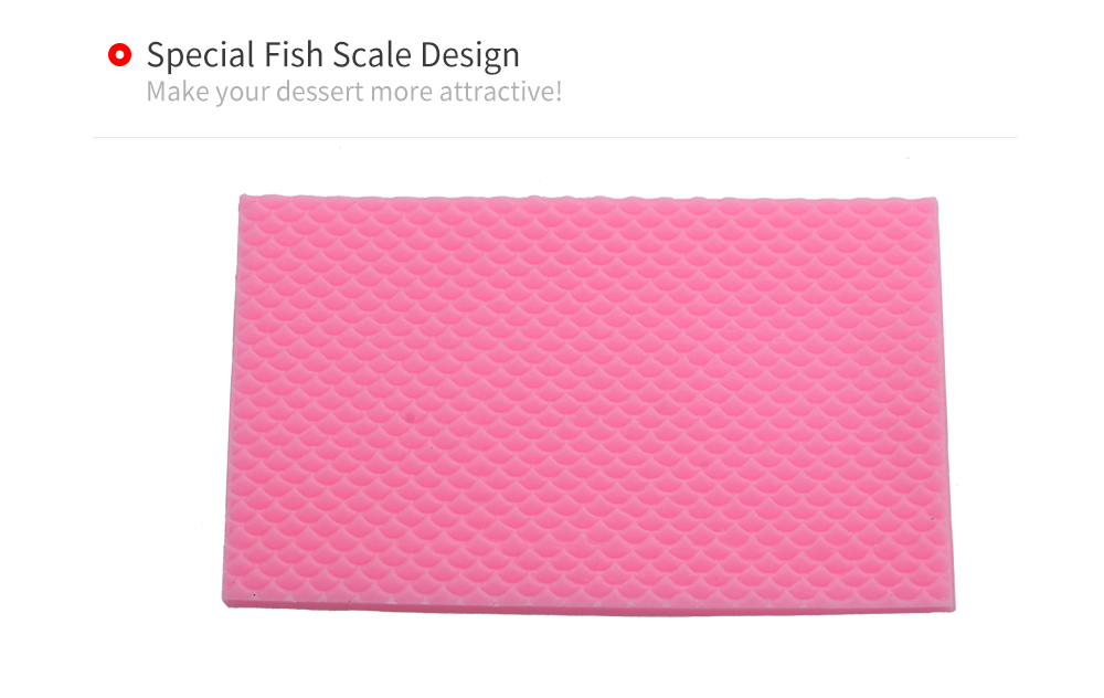DIY Fish Scale Pattern Cake Fondant Baking Kit Decorating Tool