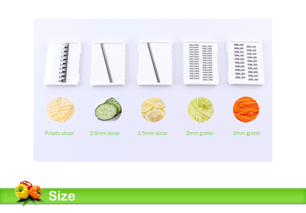 Multifunctional Vegetable Fruit Slicer Set Potato Shredder with Storage Container Kitchen Accessories