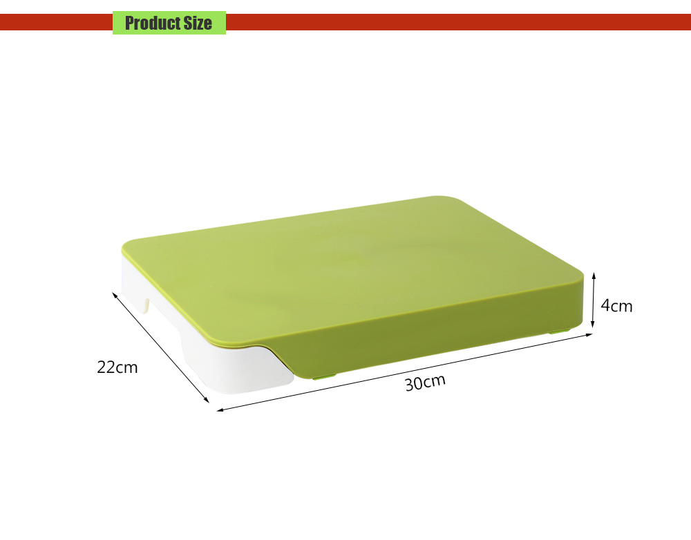 2 in 1 Mildew Resistant Cutting Board with Removable Drawer