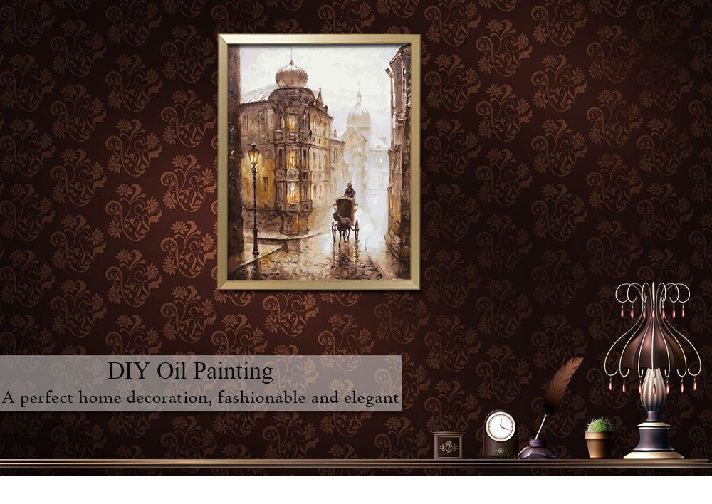 Street Scene DIY Digital Oil Hand Painting Wall Decoration