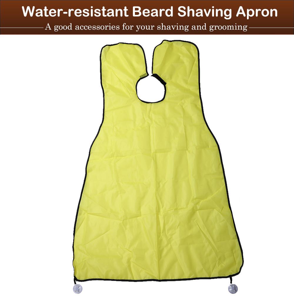 Water-resistant Hair Cutting Cape Beard Shaving Apron for Men with Mirror Sucker Hooks