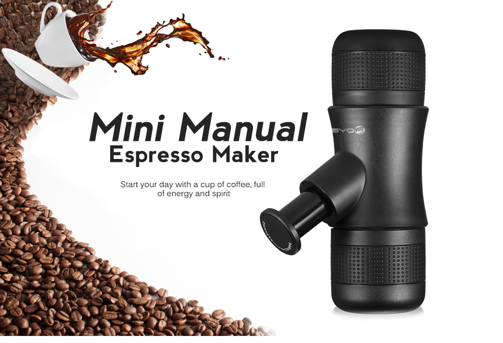 MOYEAH Mini Portable Compact Manual Espresso Coffee Maker for Home Office Travel