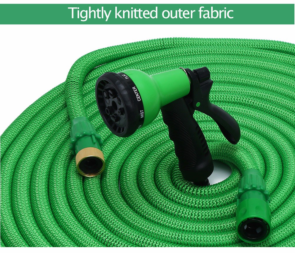Expandable Garden Magic Hose Water Pipe with 8 in 1 Spray Gun