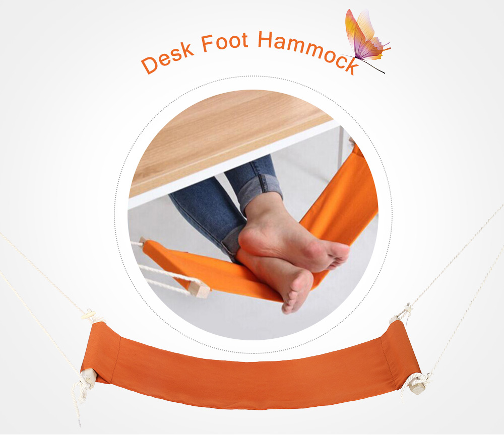 Adjustable Desk Foot Hammock Feet Rest Pedal for Office Home