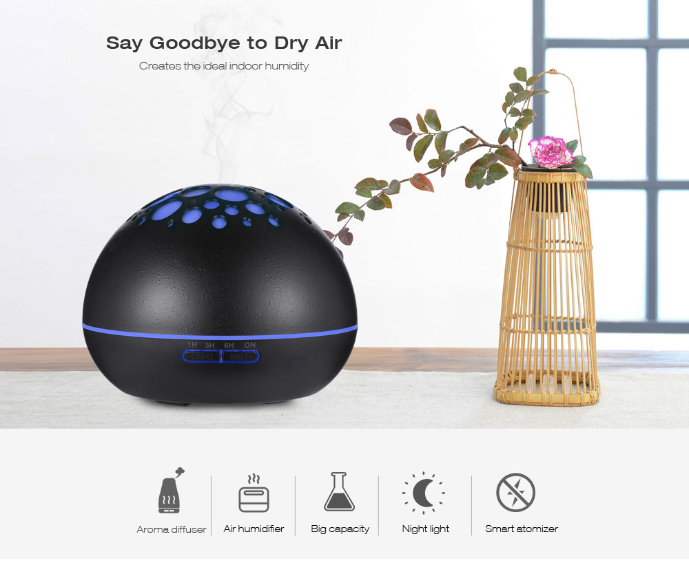 GXDiffuser 300ml Air Humidifier Aroma Diffuser LED Night Light