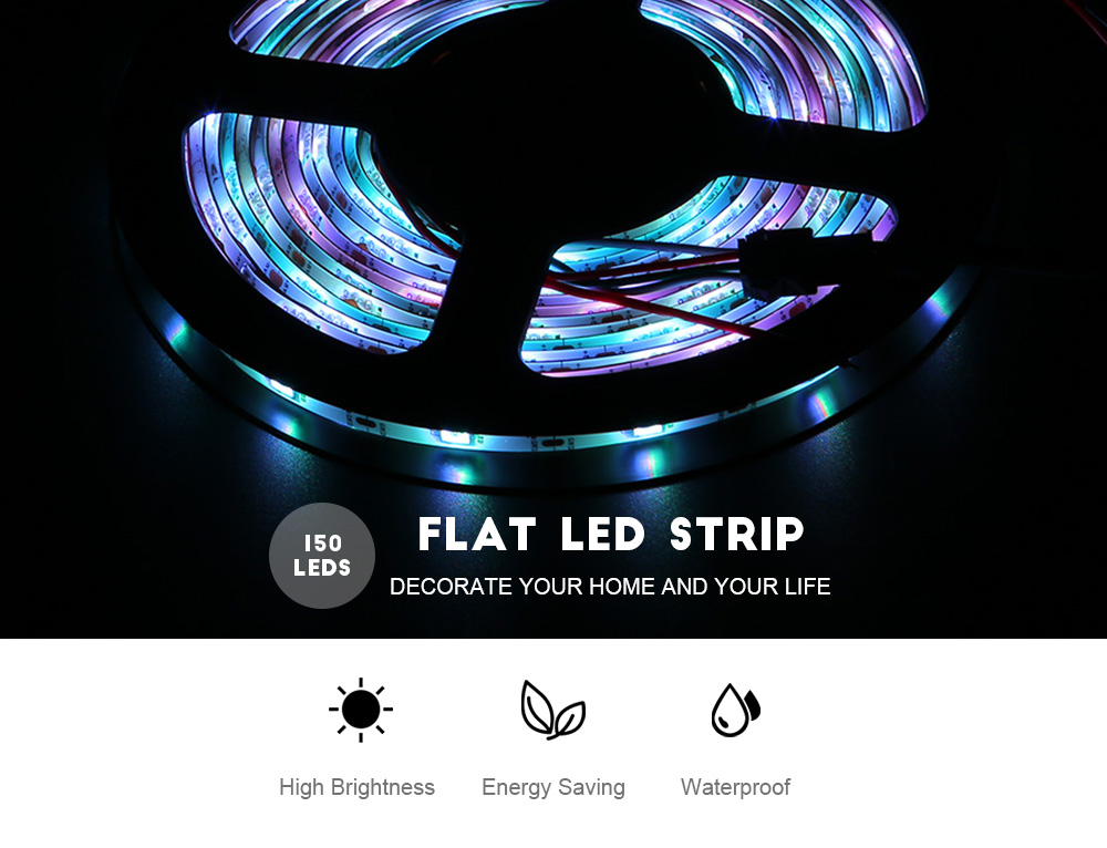 4.94m 150 LEDs RGB Waterproof Colorful Dimmable Flexible Epoxy Dripping LED Strip Rope Light for Indoor Outdoor Use Home Decor