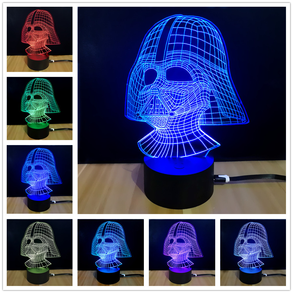 Shining Td054 Star Wars Darth Vader Shape 3D LED Lamp