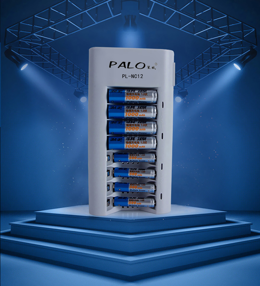 Palo PL - NC12 8W 8 Slots Charger for AA / AAA NiCd NiMh Batteries