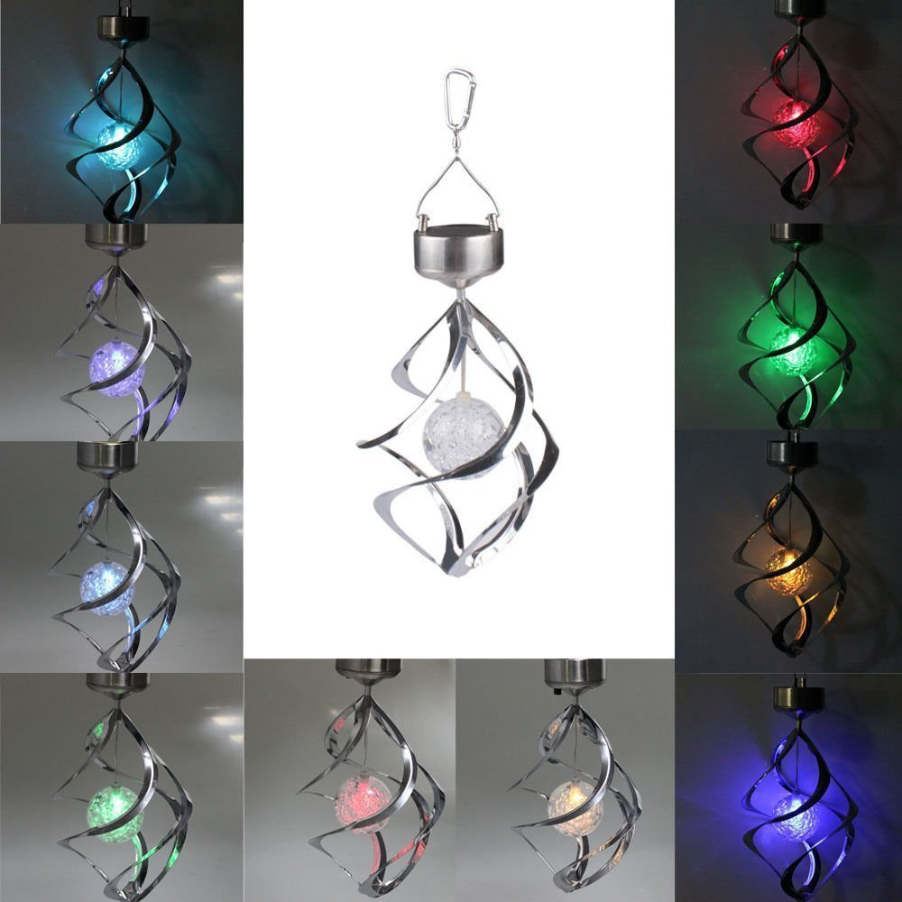 Supli New Home Solar Lights Wind Chimes Lamp garden Decoration 7 Colour Diamond