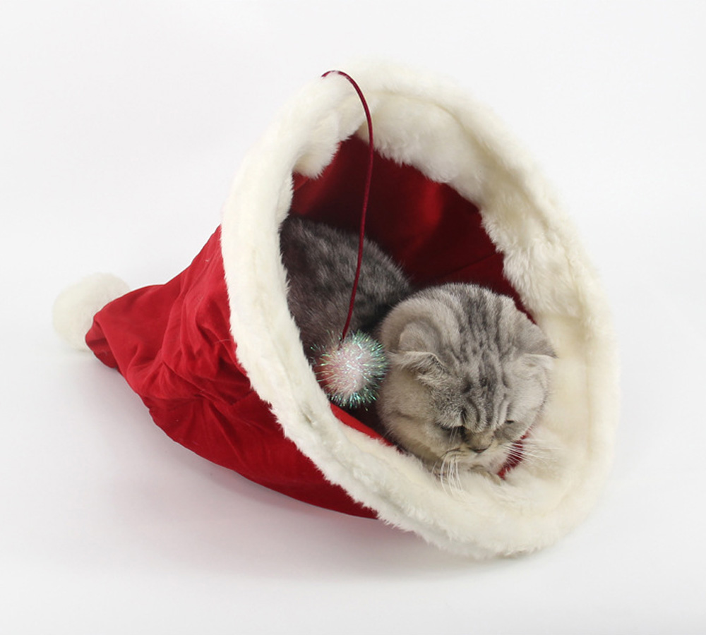 Christmas Hat Pet Nest / Bed for Cat