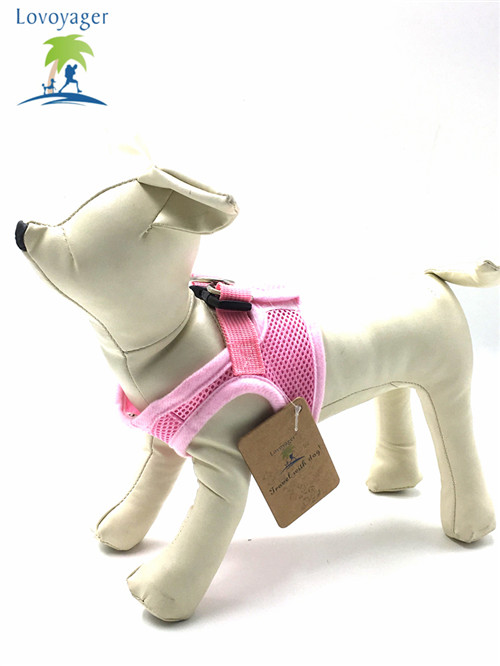 Lovoyager LVHA15002Soft Mesh Pet Dog Safety Leash Dog Harness Vest Adjustable Leash Collar For Dog