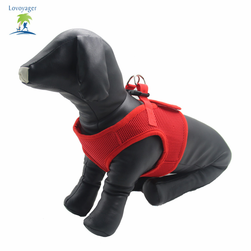 Lovoyager LVHA15002Soft Mesh Pet Dog Safety Leash Dog Harness Vest Adjustable Leash Collar For Dog
