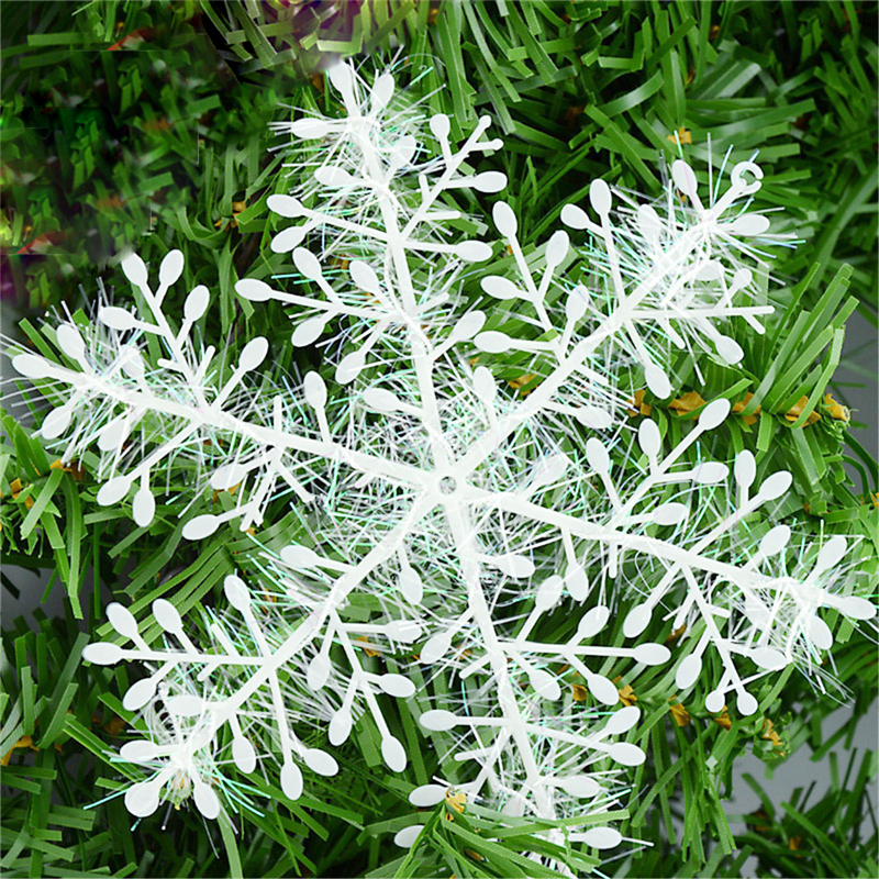 WS 30PCS/SET Snow Flakes White Snowflake Ornaments Holiday Tree Decortion Festival Party Home DéCor Christmas