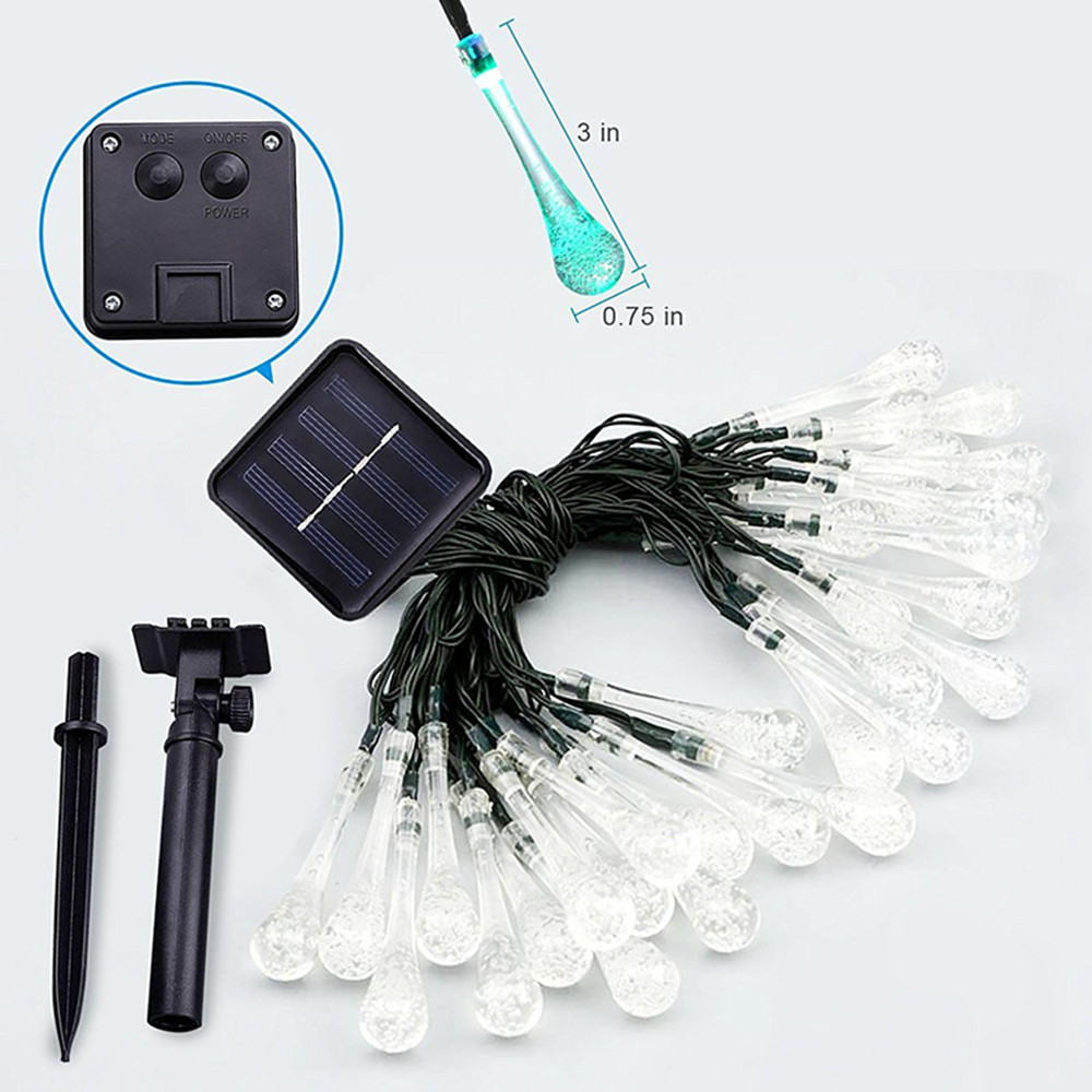 5m KWB LED Solar String Lights Water Drop Water Droplets