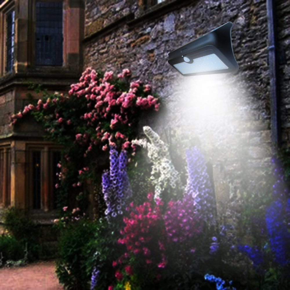 BRELONG Solar 46 LEDs Sensor Wall Garden Light Night Light