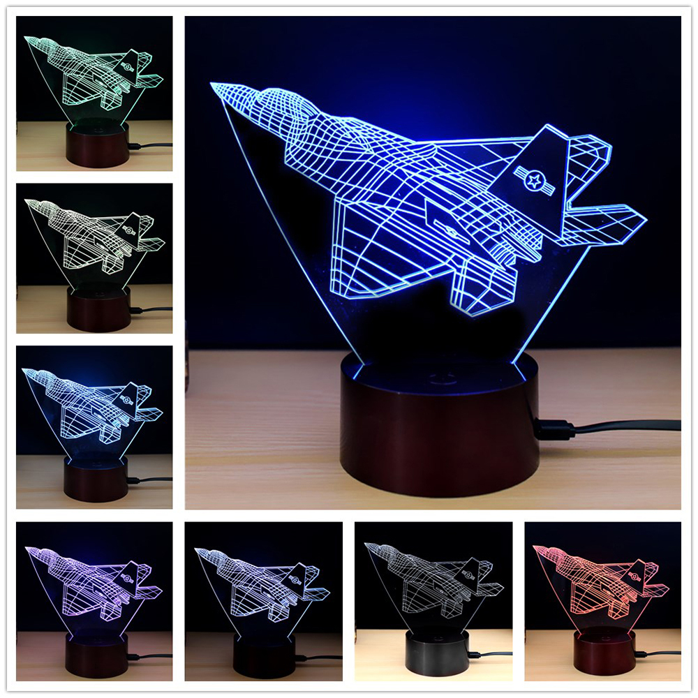 M.Sparkling TD144 Creative Aeroplane 3D LED Lamp