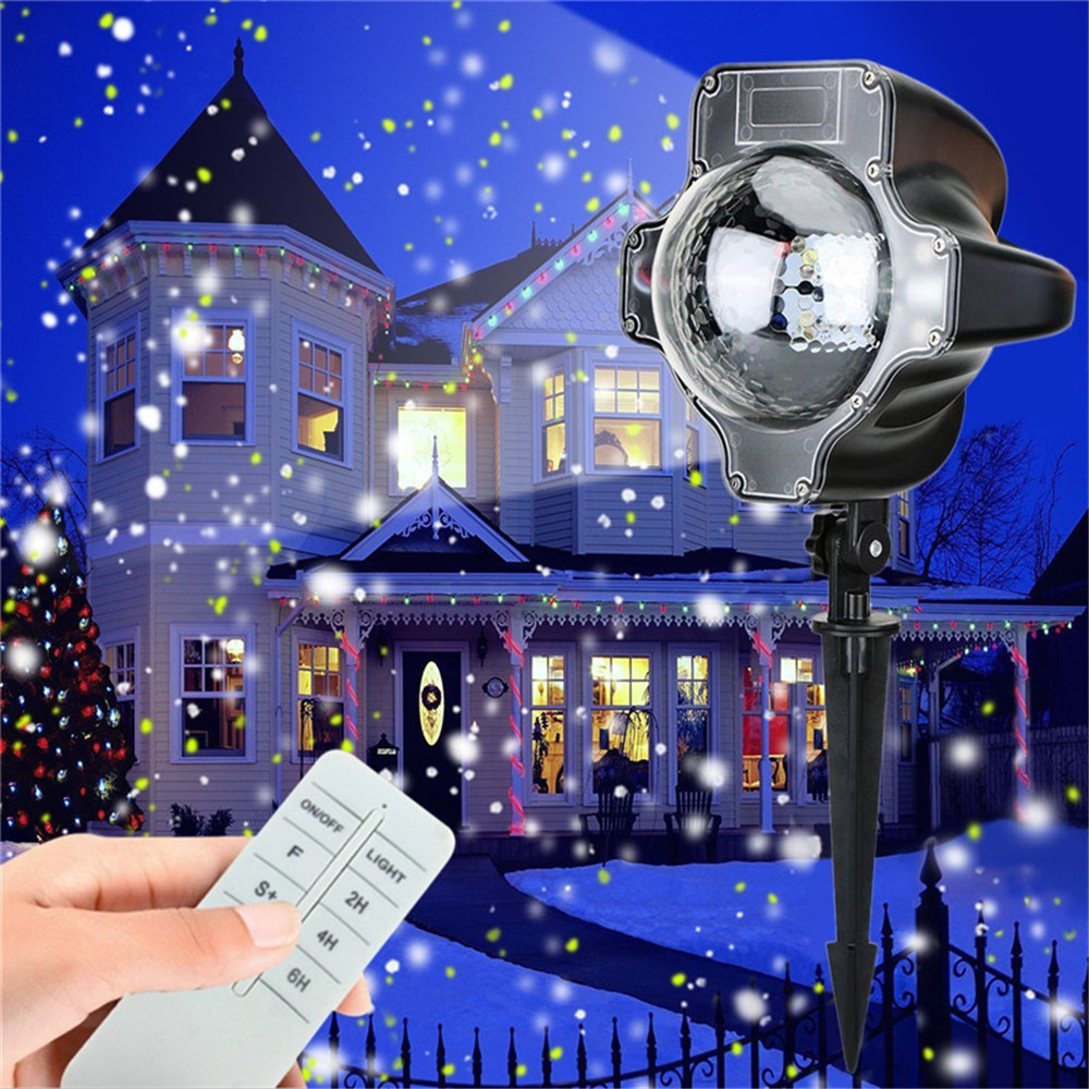 SUPli Christmas LED Snowfall Waterproof Projector Light with Wireless Remote Controller for Outdoor