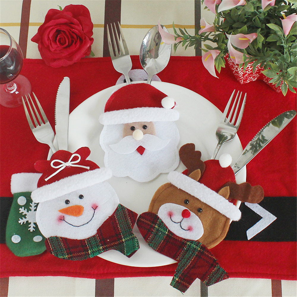 WS Christmas Design Tableware Knife and Fork Bag 3PCS