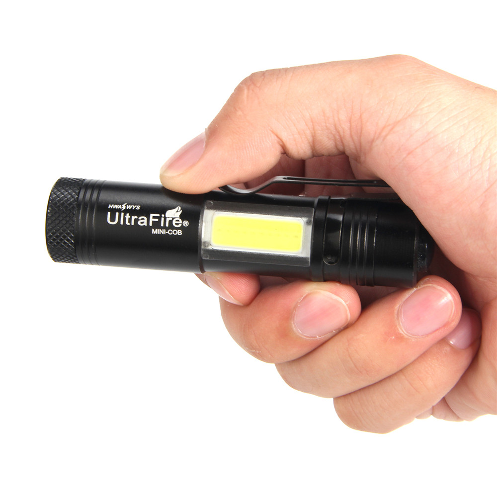 UltraFire MINI - COB 250 Lumens XPE 4 - Speed Clip Flashlight Kit