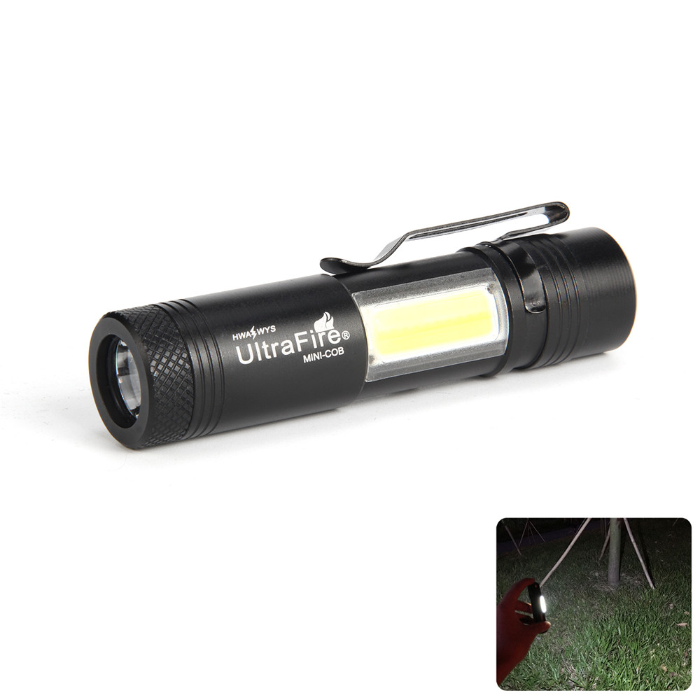 UltraFire MINI - COB 250 Lumens XPE 4 Gear Clip Light Flashlight