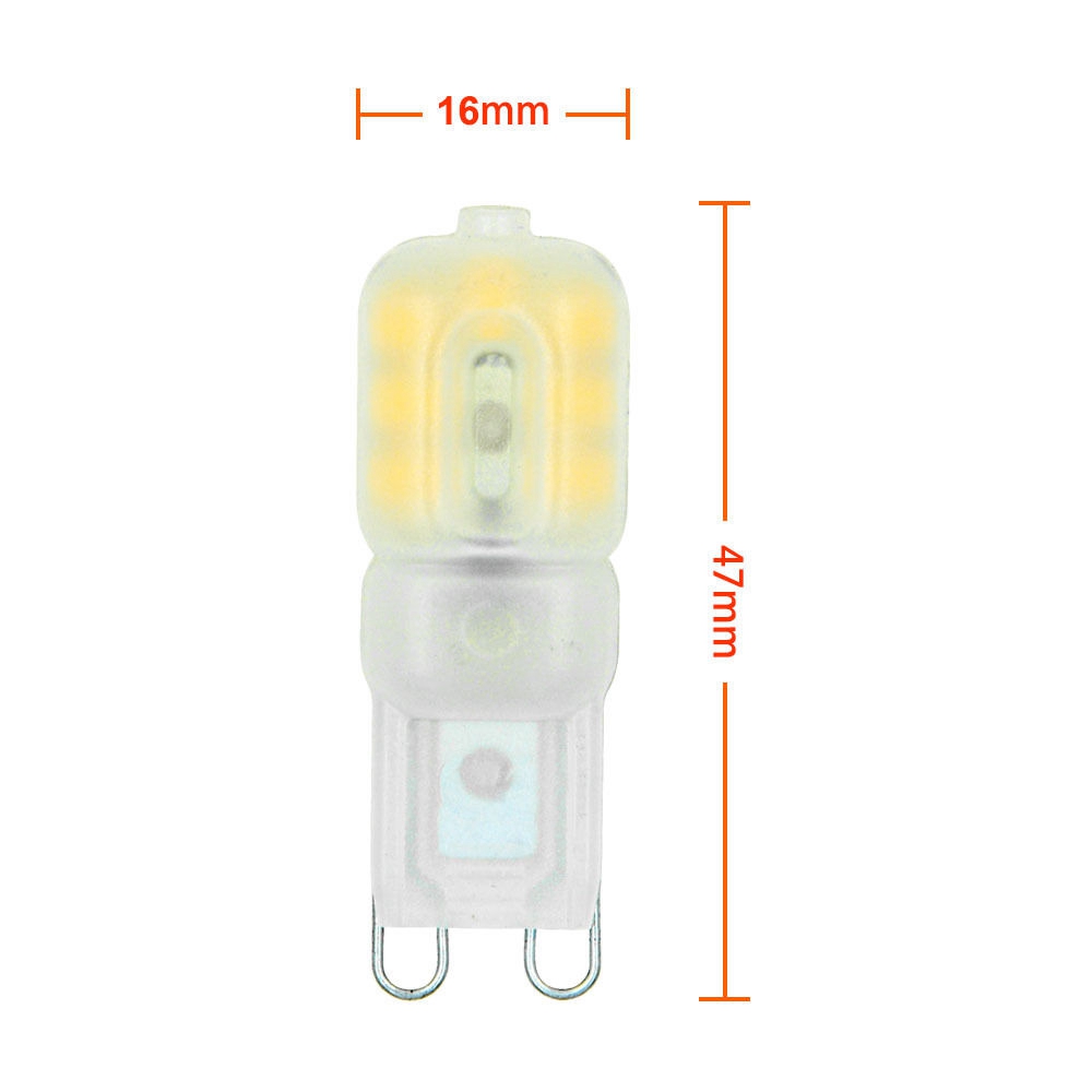 Sencart G9 3W LED Dimmable Light with Cream PC Cover 14 x 2835 SMD Bulb AC220 - 240V 2PCS