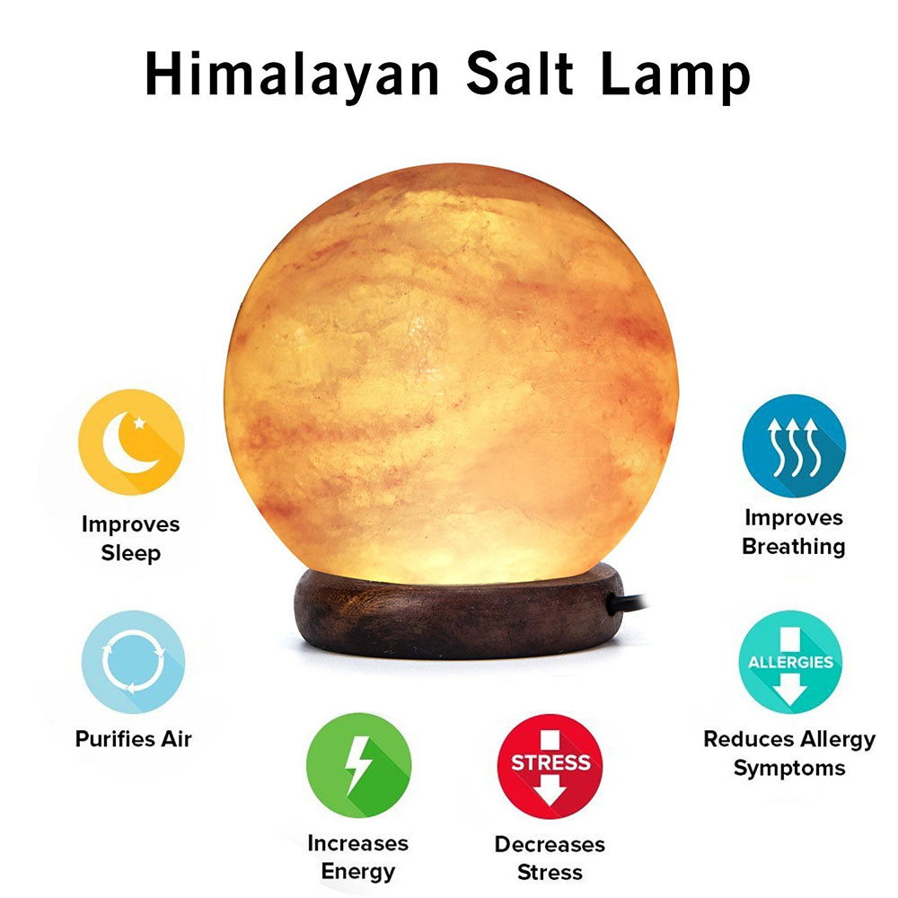 YouOKLight 3W 5V Round Hand Carved USB Himalayan Salt Lamp Night Light 1PC