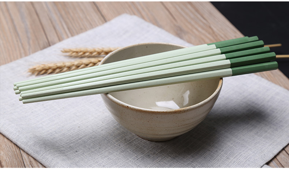 Suncha Colored Green Rice Husk Chopsticks