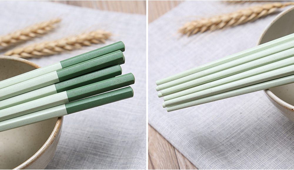 Suncha Colored Green Rice Husk Chopsticks