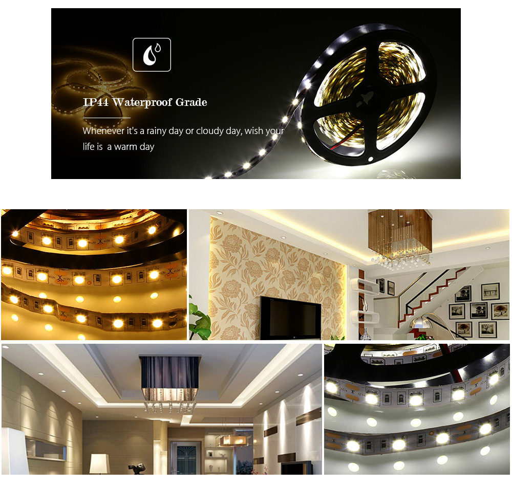 JW - 5050 - 60 5m 300 LEDs Flexible Flat LED Strip Rope Light for Indoor Use Home Decor