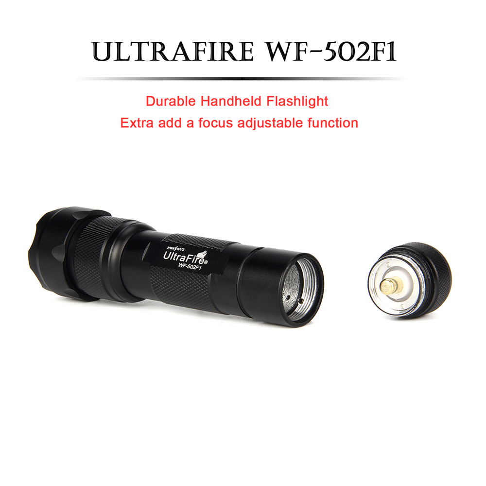 UltraFire WF - 502F1 XP - G3 680LM 5-Position Telescopic Focusing Flashlight