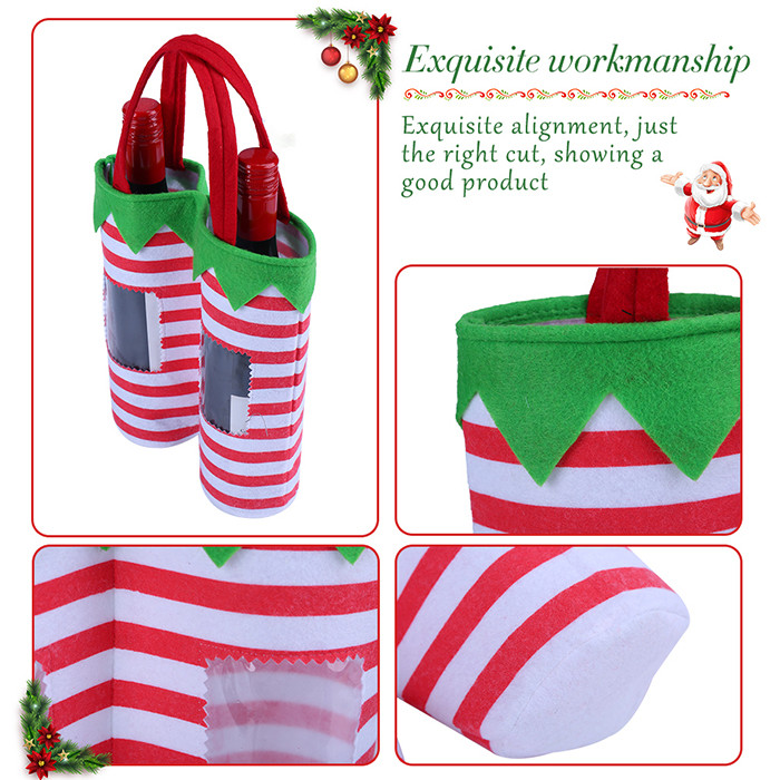 Double-barrelled Wine Bag with Christmas Theme