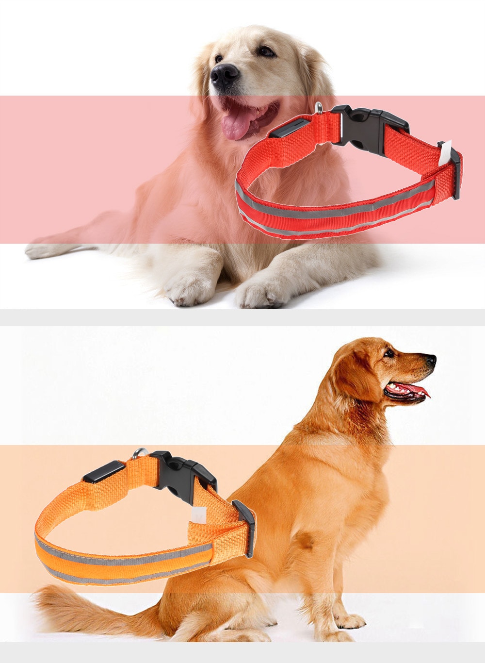 Yeshold Flashing LED Pet Dog Collar Safety Night Walking - L Code