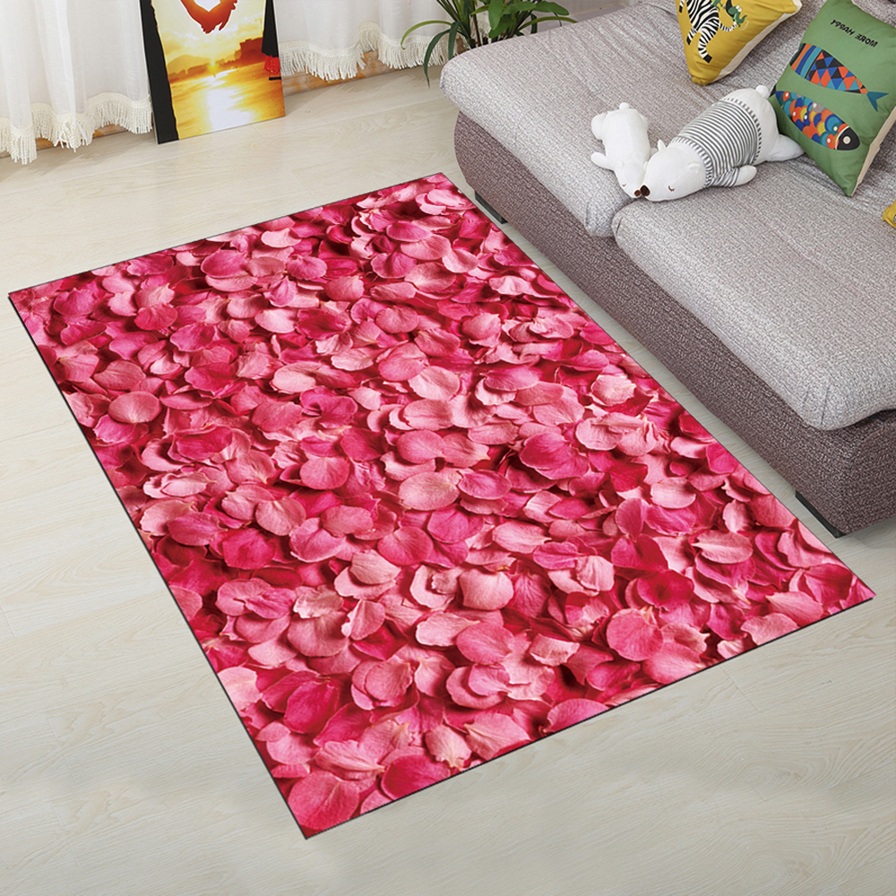 Fashion Personality Rose Petal Pattern Carpet for Living Room Bedroom