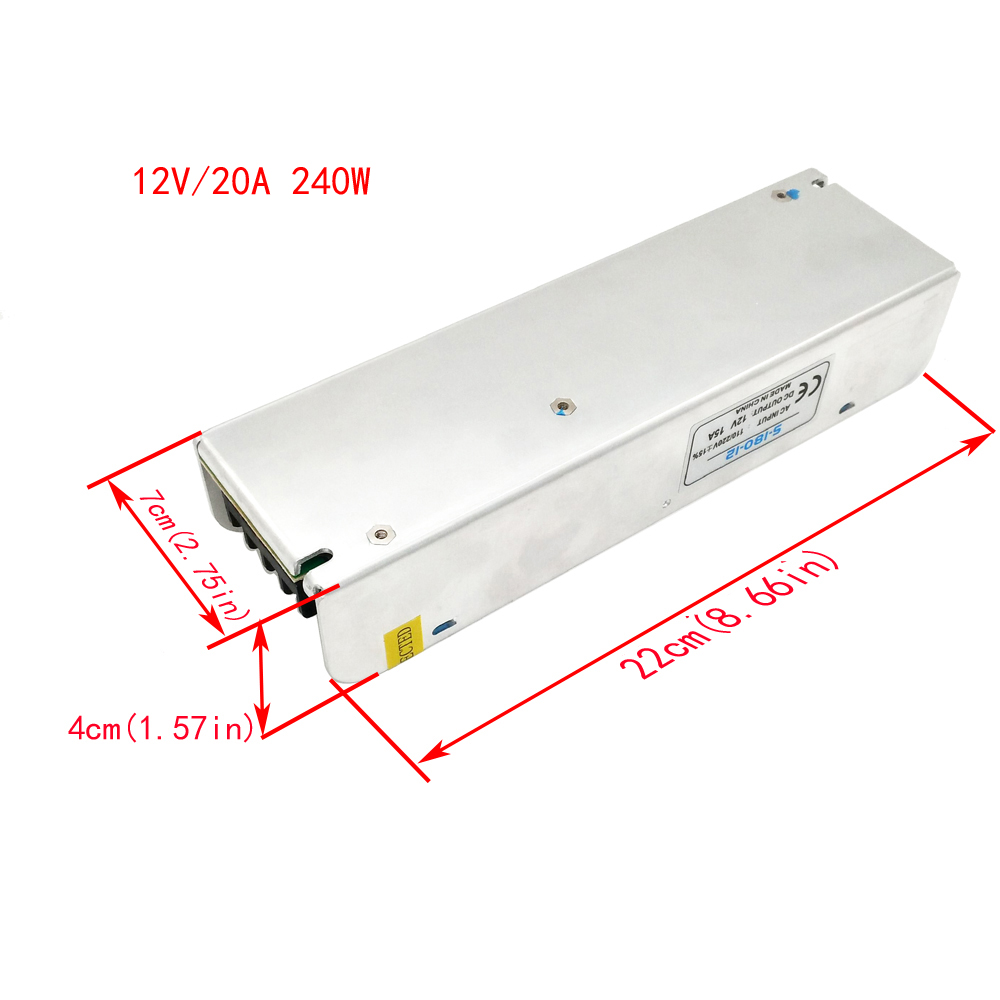 ZDM 20A 240W High Quality Constant Voltage AC / DC Switching Power Supply Converter ( 110 - 220V to 12V )