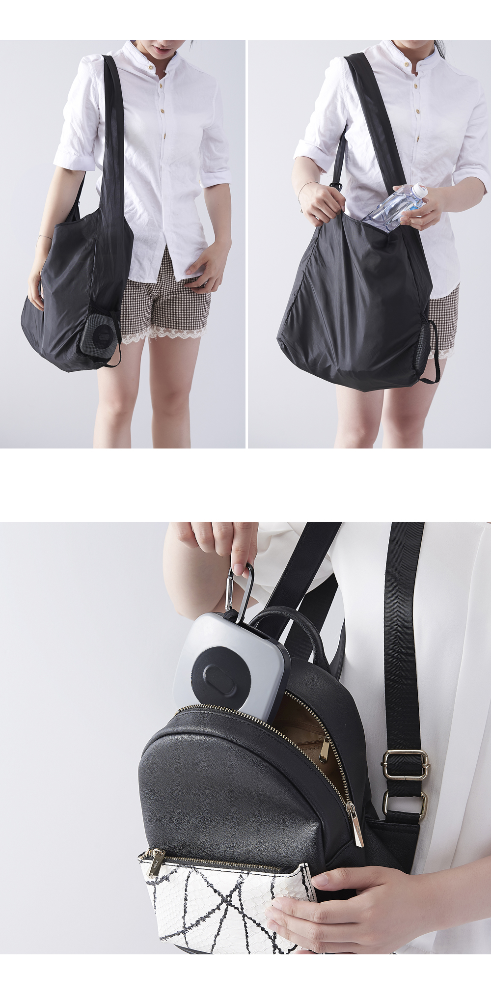 Creative Rotating Square Portable Reusable Shopping Bag