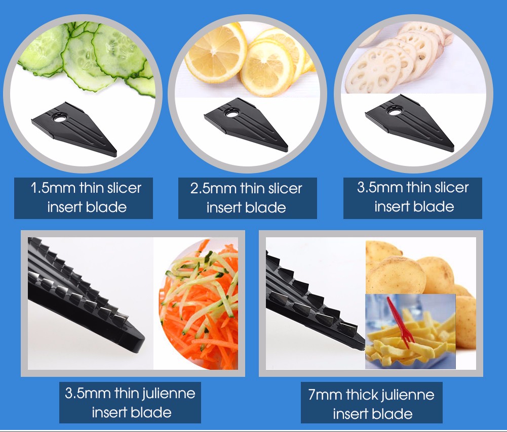 Multifunctional 5 in 1 V-shape Food Vegetable Slicer